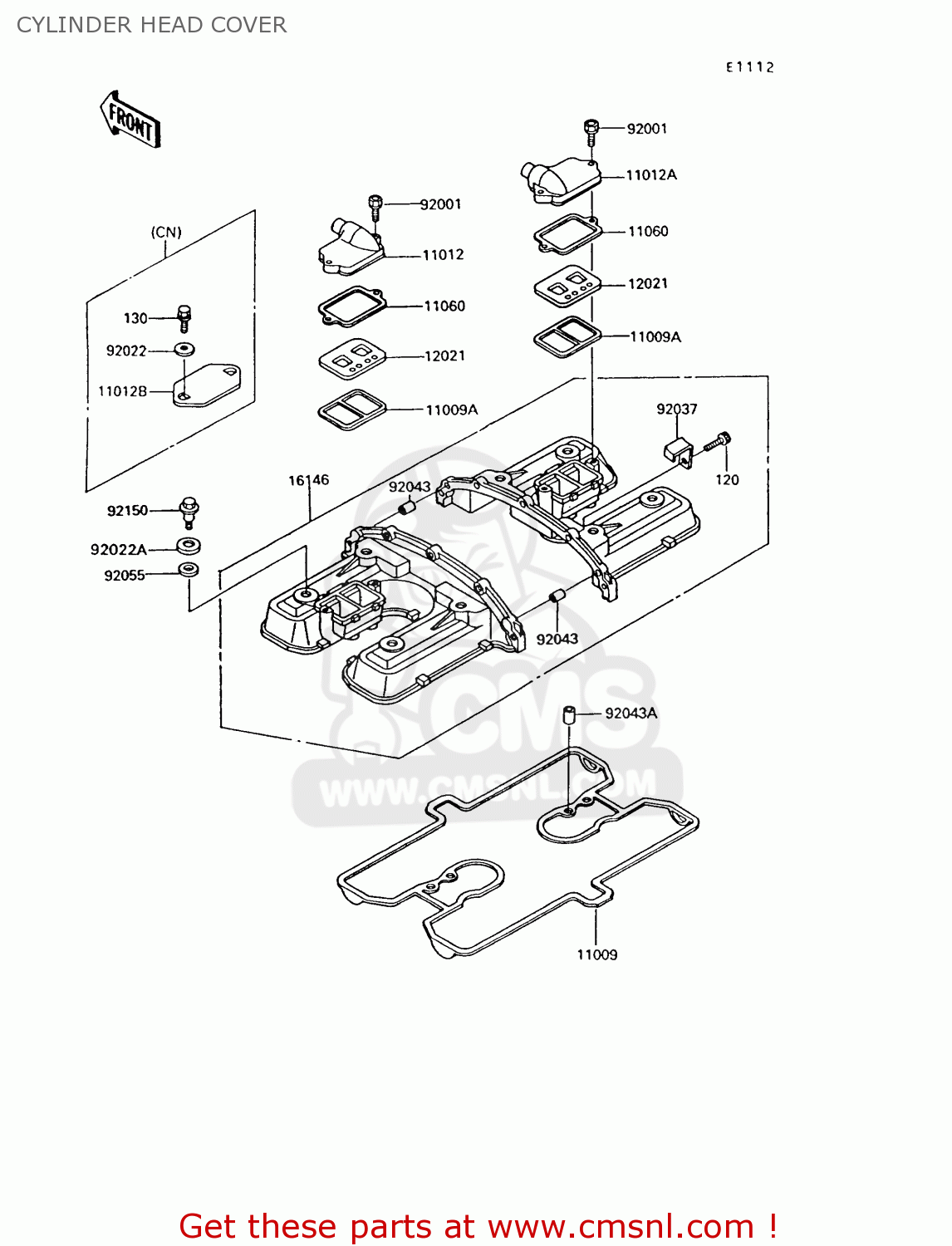 CYLINDER HEAD COVER ZG1200B9 VOYAGER XII 1995 USA CALIFORNIA CANADA