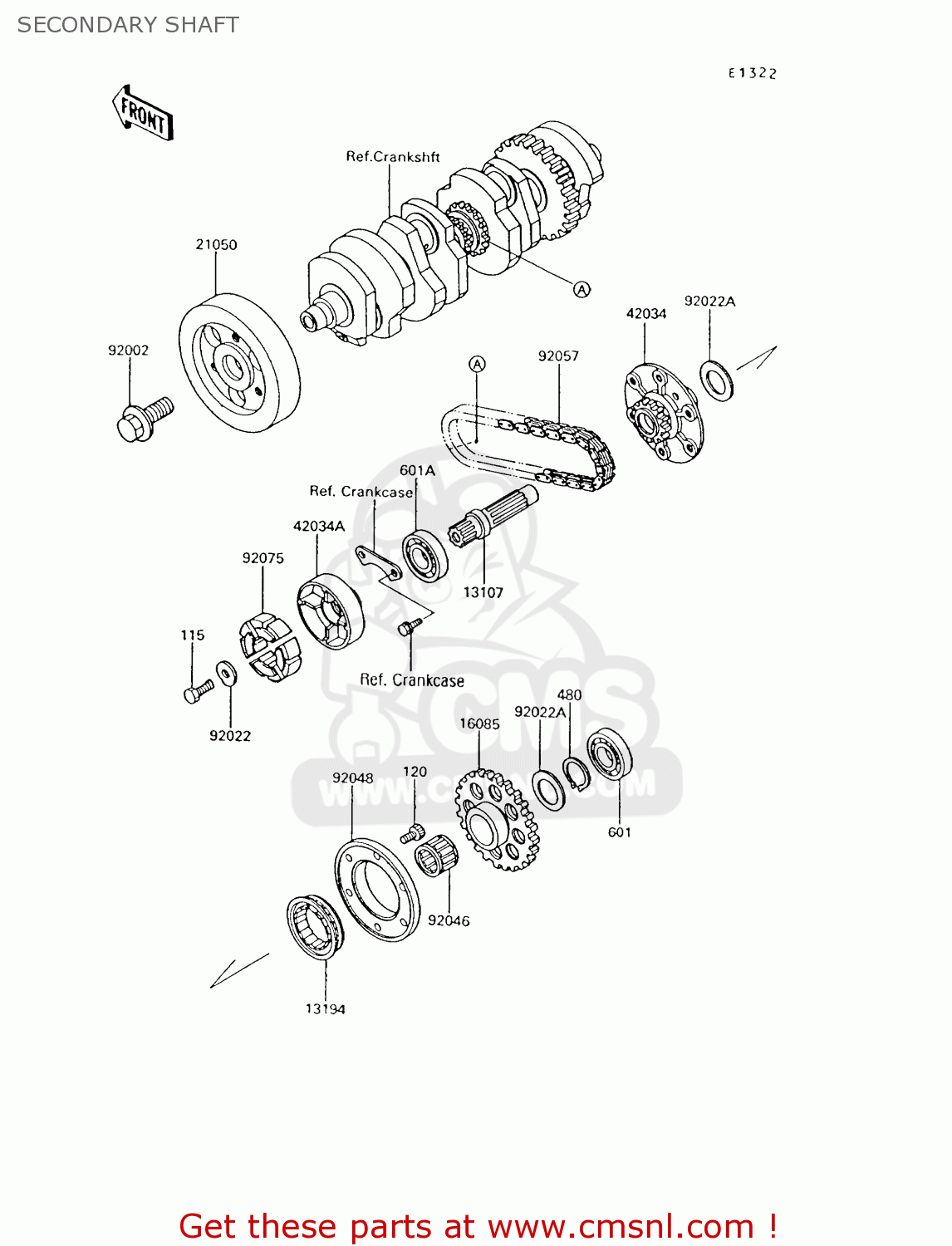 SECONDARY SHAFT ZG1200B9 VOYAGER XII 1995 USA CALIFORNIA CANADA