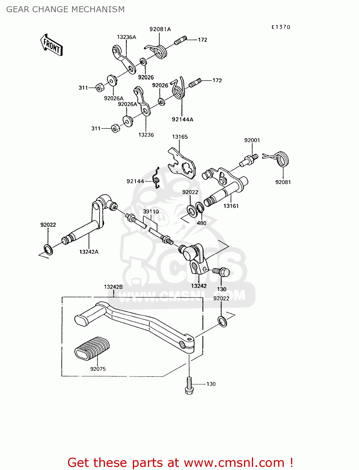 GEAR CHANGE MECHANISM ZG1200B9 VOYAGER XII 1995 USA CALIFORNIA CANADA