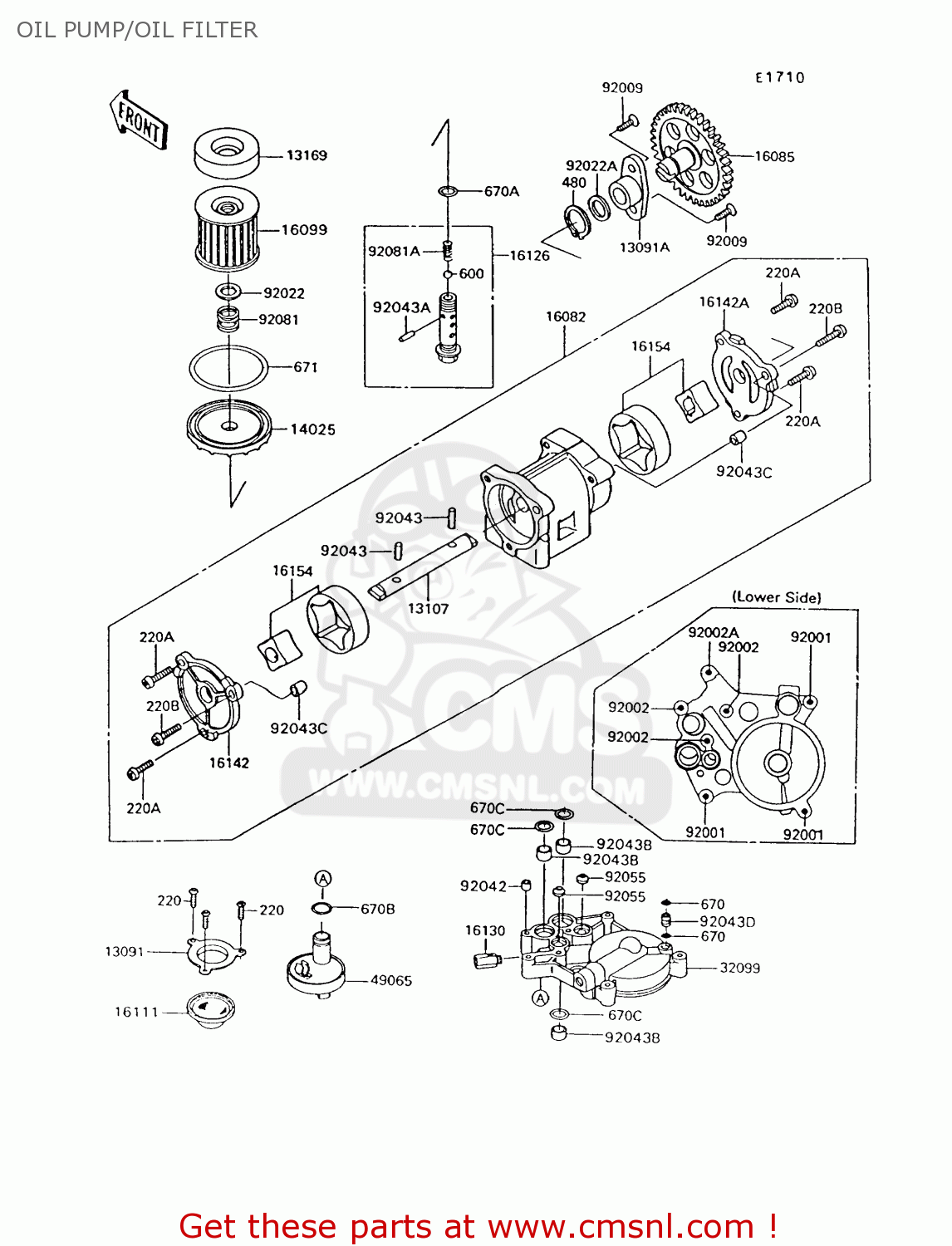 OIL PUMP/OIL FILTER ZG1200B9 VOYAGER XII 1995 USA CALIFORNIA CANADA