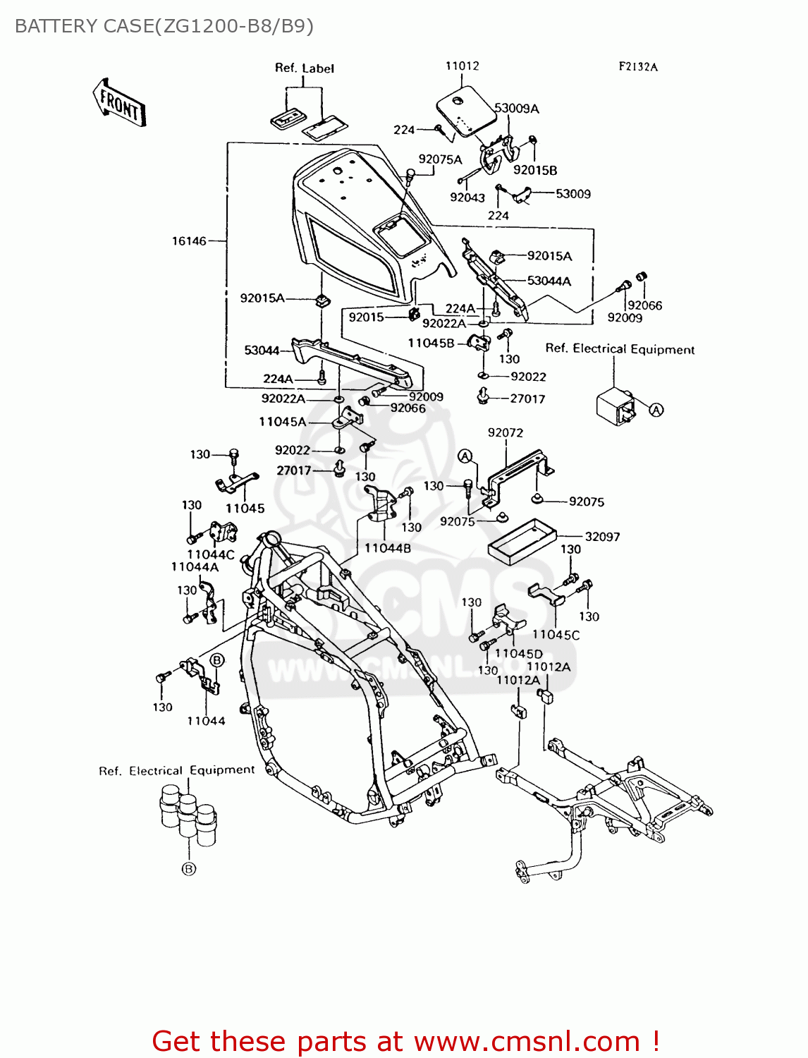 BATTERY CASE(ZG1200-B8/B9) ZG1200B9 VOYAGER XII 1995 USA CALIFORNIA CANADA