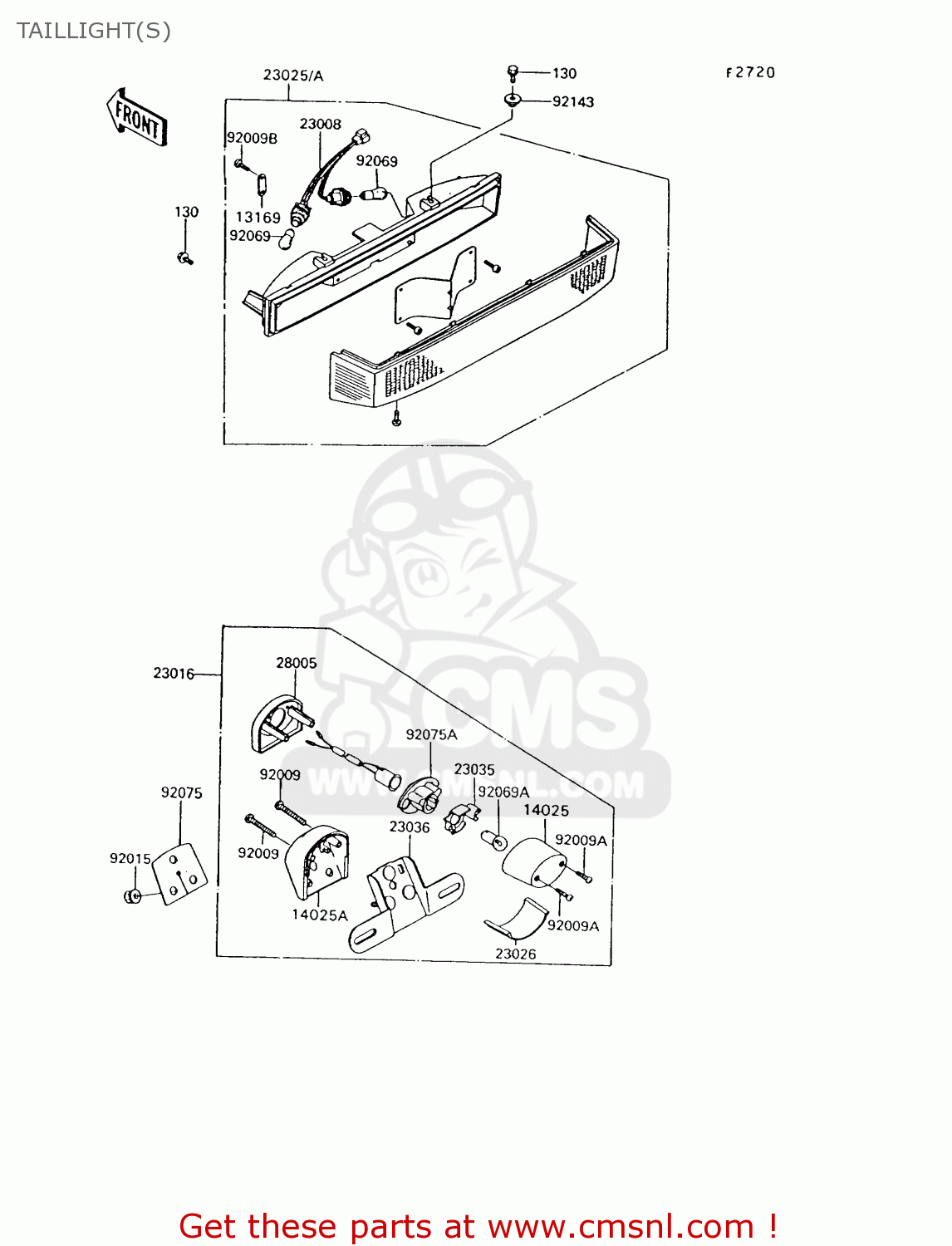 TAILLIGHT(S) ZG1200B9 VOYAGER XII 1995 USA CALIFORNIA CANADA