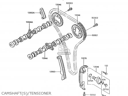 CAMSHAFT(S)/TENSIONER - ZG1200B9 VOYAGER XII 1995 USA CALIFORNIA CANADA