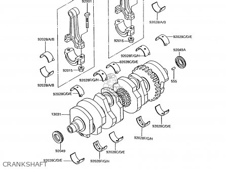 CRANKSHAFT - ZG1200B9 VOYAGER XII 1995 USA CALIFORNIA CANADA