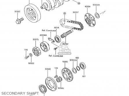 SECONDARY SHAFT - ZG1200B9 VOYAGER XII 1995 USA CALIFORNIA CANADA