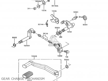GEAR CHANGE MECHANISM - ZG1200B9 VOYAGER XII 1995 USA CALIFORNIA CANADA