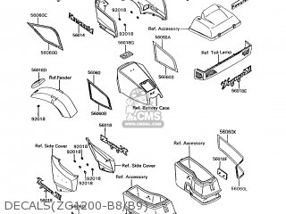 DECALS(ZG1200-B8/B9) - ZG1200B9 VOYAGER XII 1995 USA CALIFORNIA CANADA