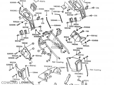 COWLING LOWERS - ZG1200B9 VOYAGER XII 1995 USA CALIFORNIA CANADA