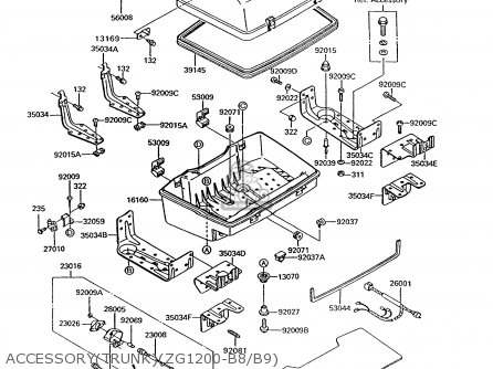 ACCESSORY(TRUNK)(ZG1200-B8/B9) - ZG1200B9 VOYAGER XII 1995 USA CALIFORNIA CANADA