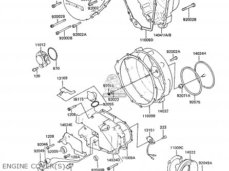 ENGINE COVER(S) - ZG1300A1 Z1300 1984 EUROPE UK FR FG IT NR SD