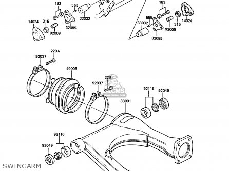 SWINGARM - ZG1300A1 Z1300 1984 EUROPE UK FR FG IT NR SD