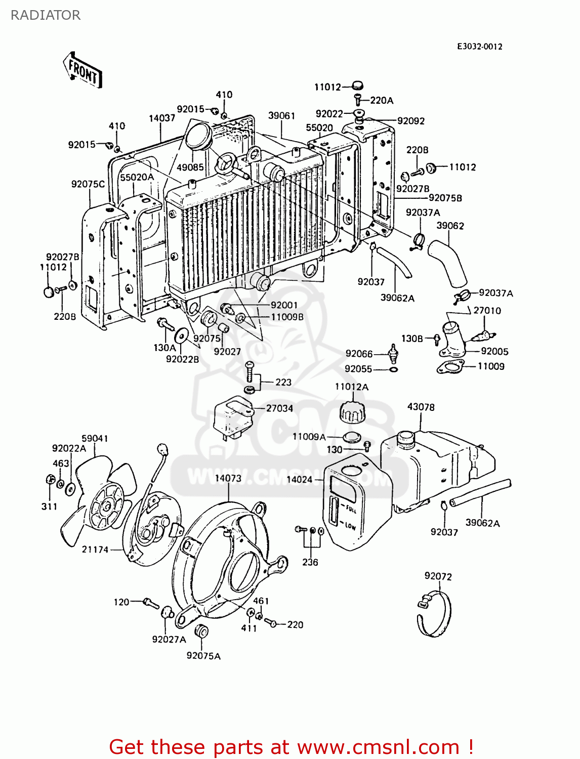 RADIATOR ZG1300A2 Z1300 1986 UNITED KINGDOM FR SD