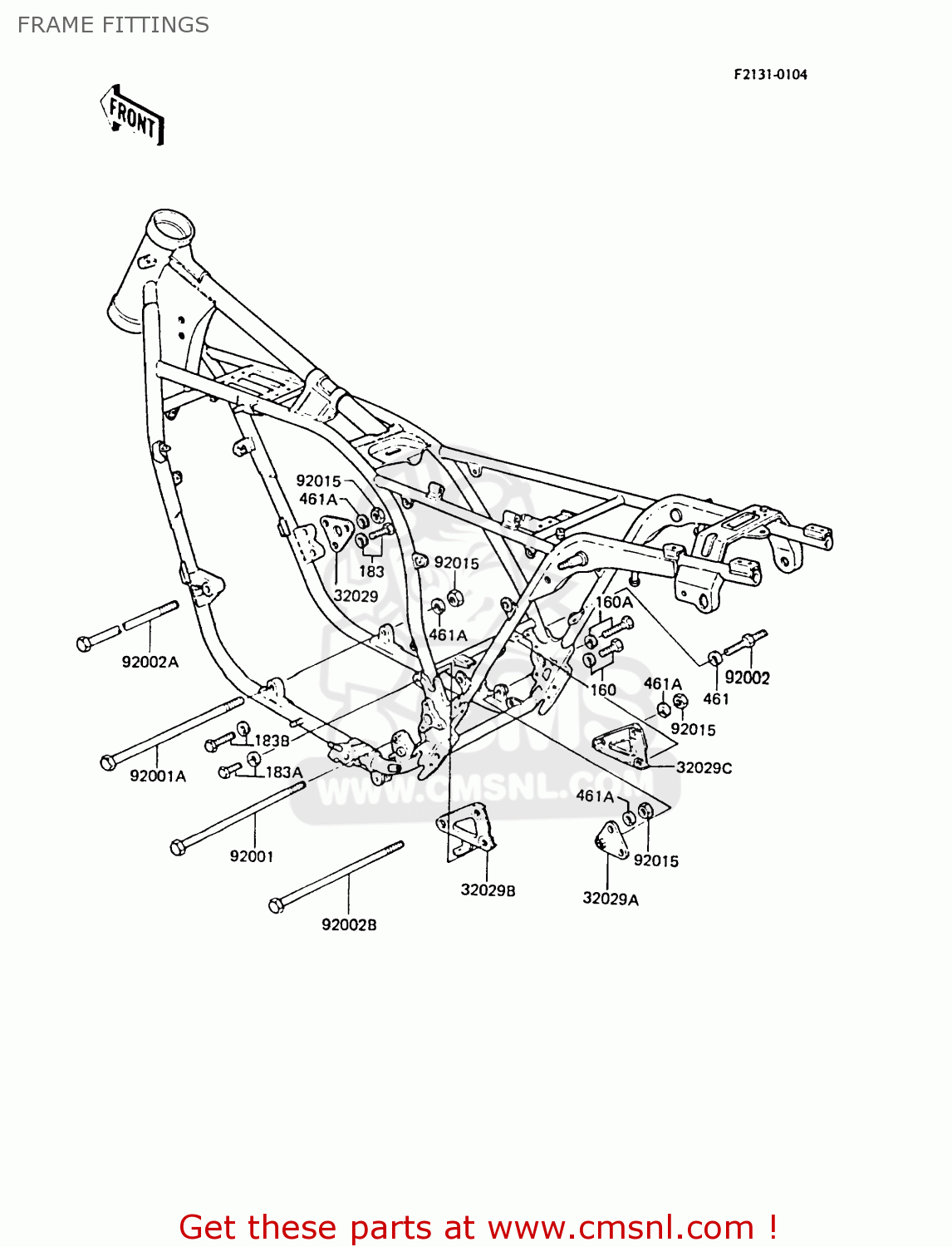 FRAME FITTINGS ZG1300A2 Z1300 1986 UNITED KINGDOM FR SD