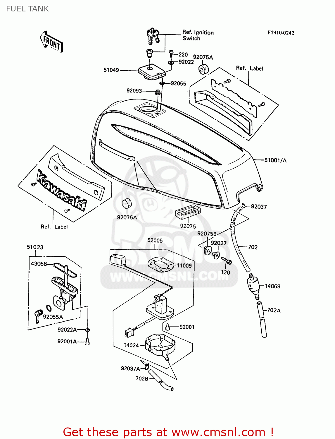 FUEL TANK ZG1300A2 Z1300 1986 UNITED KINGDOM FR SD