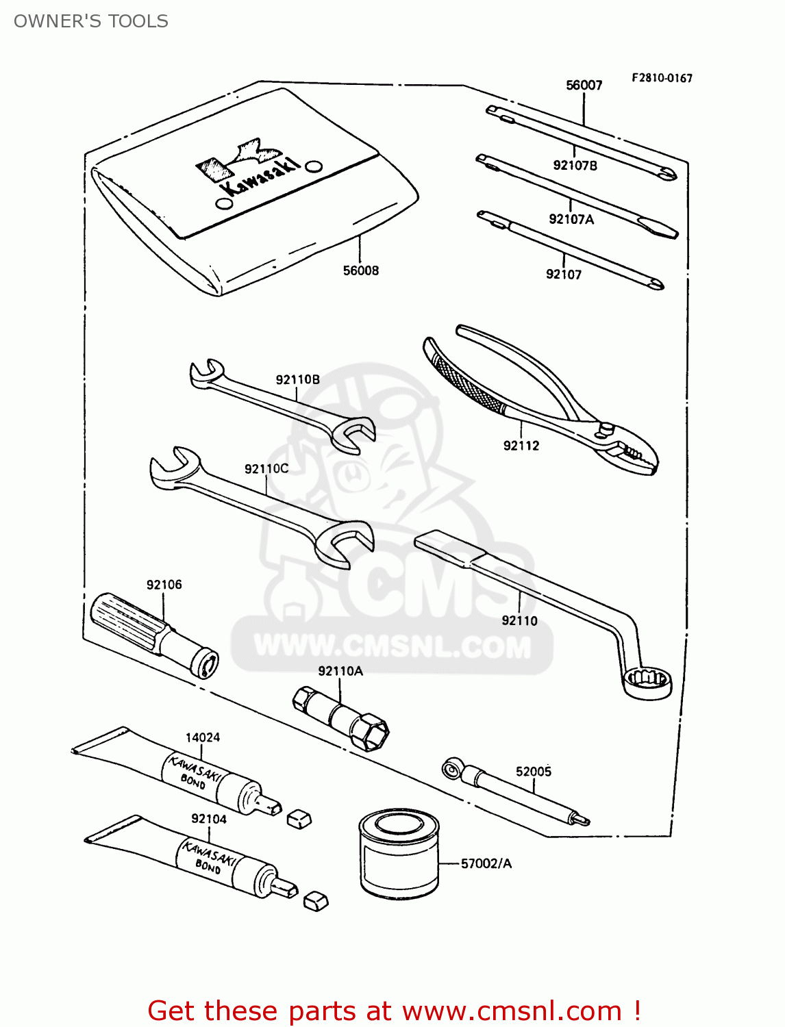 OWNER'S TOOLS ZG1300A2 Z1300 1986 UNITED KINGDOM FR SD