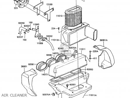AIR CLEANER - ZG1300A2 Z1300 1986 UNITED KINGDOM FR SD