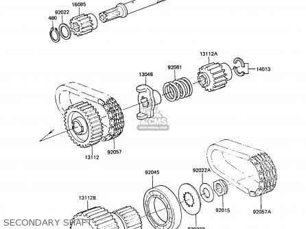 SECONDARY SHAFT - ZG1300A2 Z1300 1986 UNITED KINGDOM FR SD