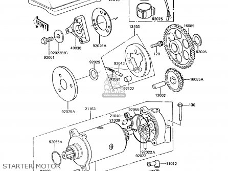 STARTER MOTOR - ZG1300A2 Z1300 1986 UNITED KINGDOM FR SD