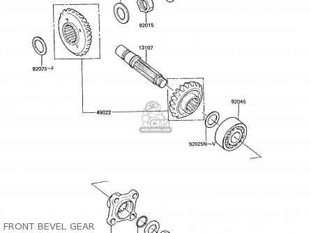 FRONT BEVEL GEAR - ZG1300A2 Z1300 1986 UNITED KINGDOM FR SD