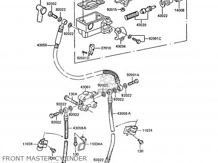 FRONT MASTER CYLINDER - ZG1300A2 Z1300 1986 UNITED KINGDOM FR SD