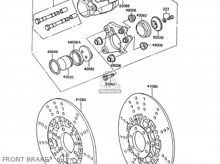 FRONT BRAKE - ZG1300A2 Z1300 1986 UNITED KINGDOM FR SD