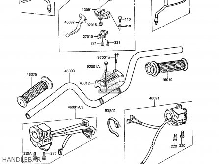 HANDLEBAR - ZG1300A2 Z1300 1986 UNITED KINGDOM FR SD