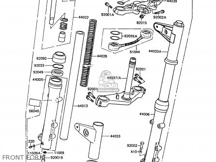 FRONT FORK - ZG1300A2 Z1300 1986 UNITED KINGDOM FR SD