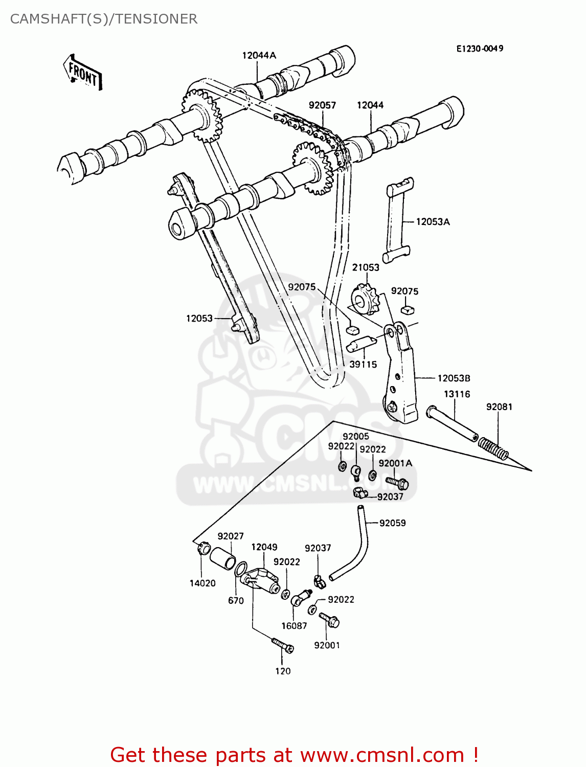 CAMSHAFT(S)/TENSIONER ZG1300A3 Z1300 1987 UNITED KINGDOM ST