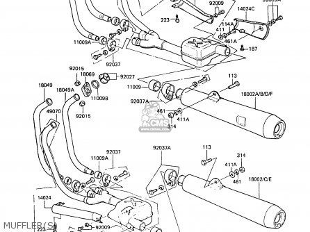 MUFFLER(S) - ZG1300A3 Z1300 1987 UNITED KINGDOM ST
