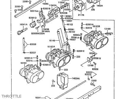 THROTTLE - ZG1300A3 Z1300 1987 UNITED KINGDOM ST