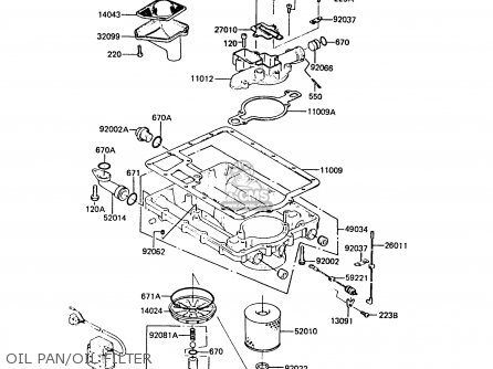 OIL PAN/OIL FILTER - ZG1300A3 Z1300 1987 UNITED KINGDOM ST