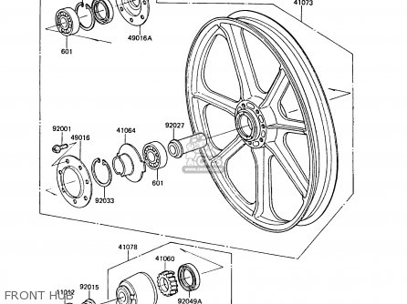 FRONT HUB - ZG1300A3 Z1300 1987 UNITED KINGDOM ST