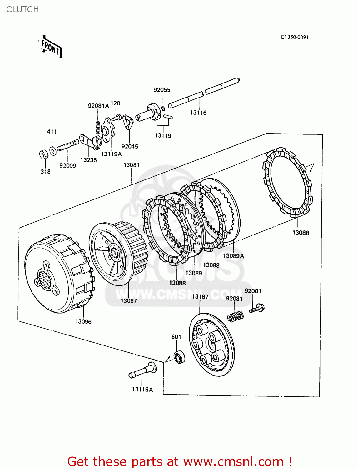 CLUTCH ZG1300A4 Z1300 1988 FG