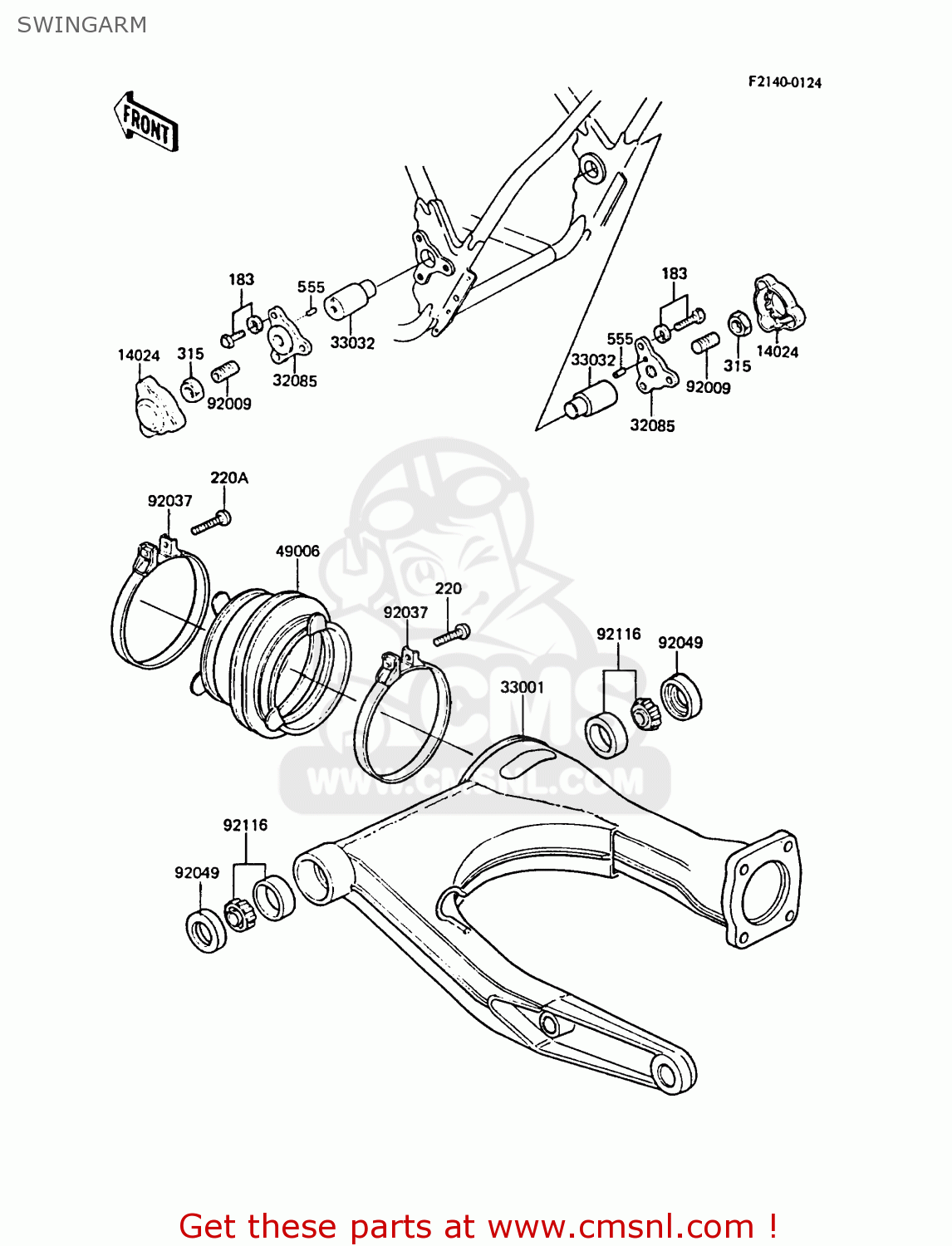 SWINGARM ZG1300A4 Z1300 1988 FG