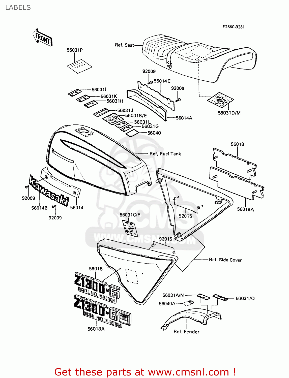 LABELS ZG1300A4 Z1300 1988 FG