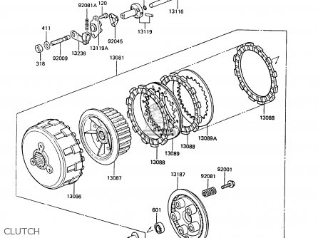 CLUTCH - ZG1300A4 Z1300 1988 FG