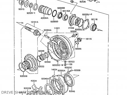 DRIVE SHAFT/FINAL GEAR - ZG1300A4 Z1300 1988 FG