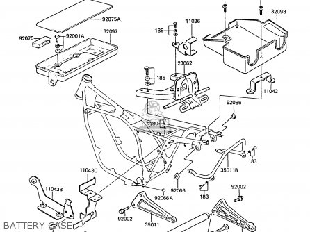 BATTERY CASE - ZG1300A4 Z1300 1988 FG