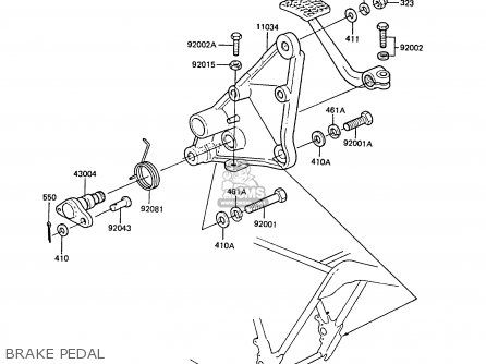BRAKE PEDAL - ZG1300A4 Z1300 1988 FG