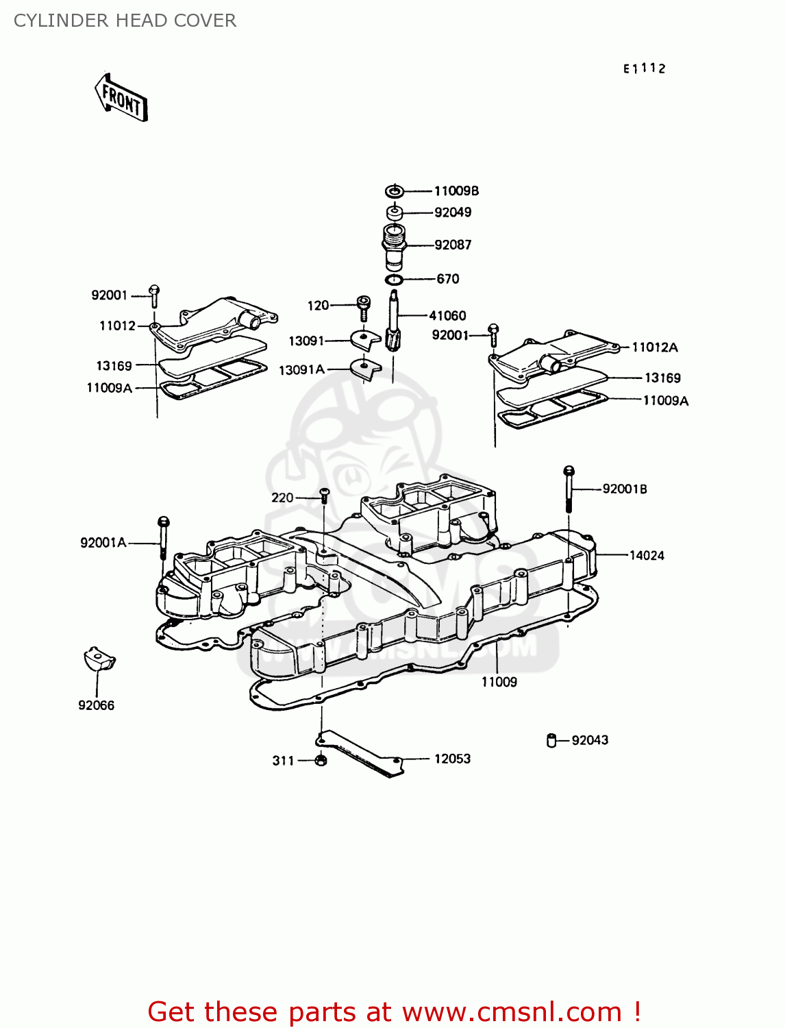 CYLINDER HEAD COVER ZG1300A5 Z1300 1989 NORWAY FG
