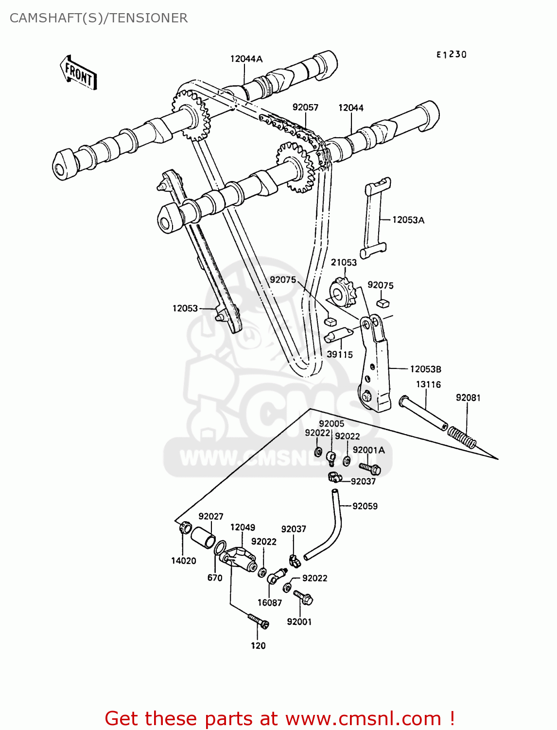 CAMSHAFT(S)/TENSIONER ZG1300A5 Z1300 1989 NORWAY FG