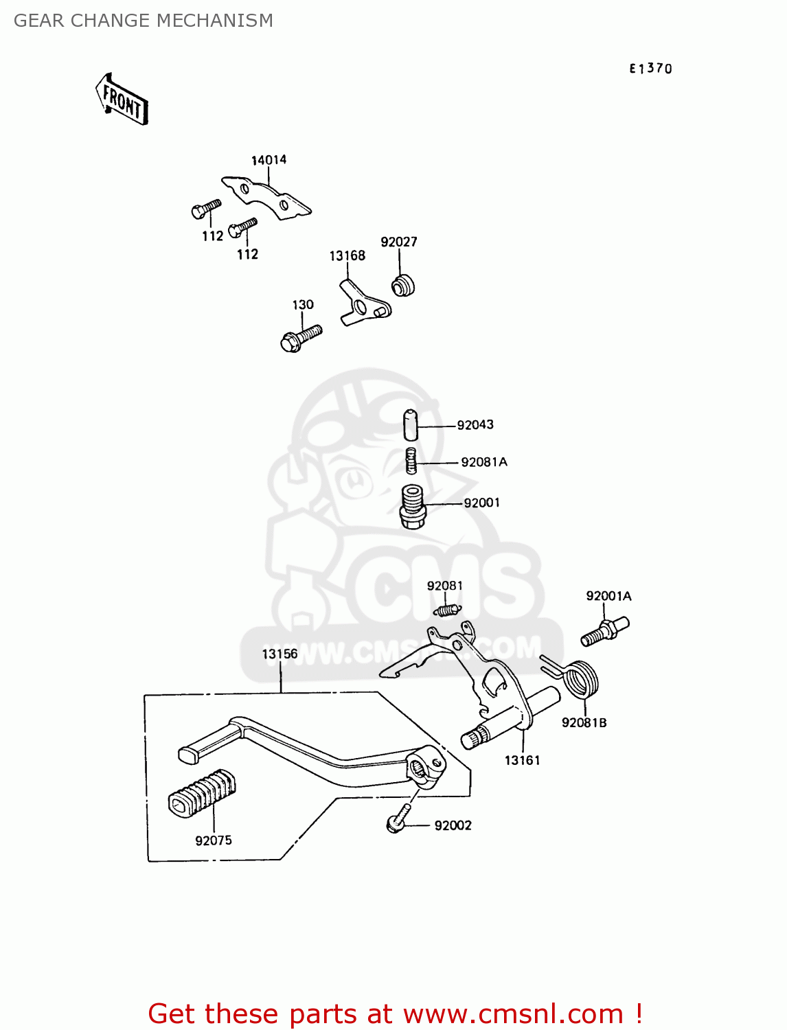 GEAR CHANGE MECHANISM ZG1300A5 Z1300 1989 NORWAY FG