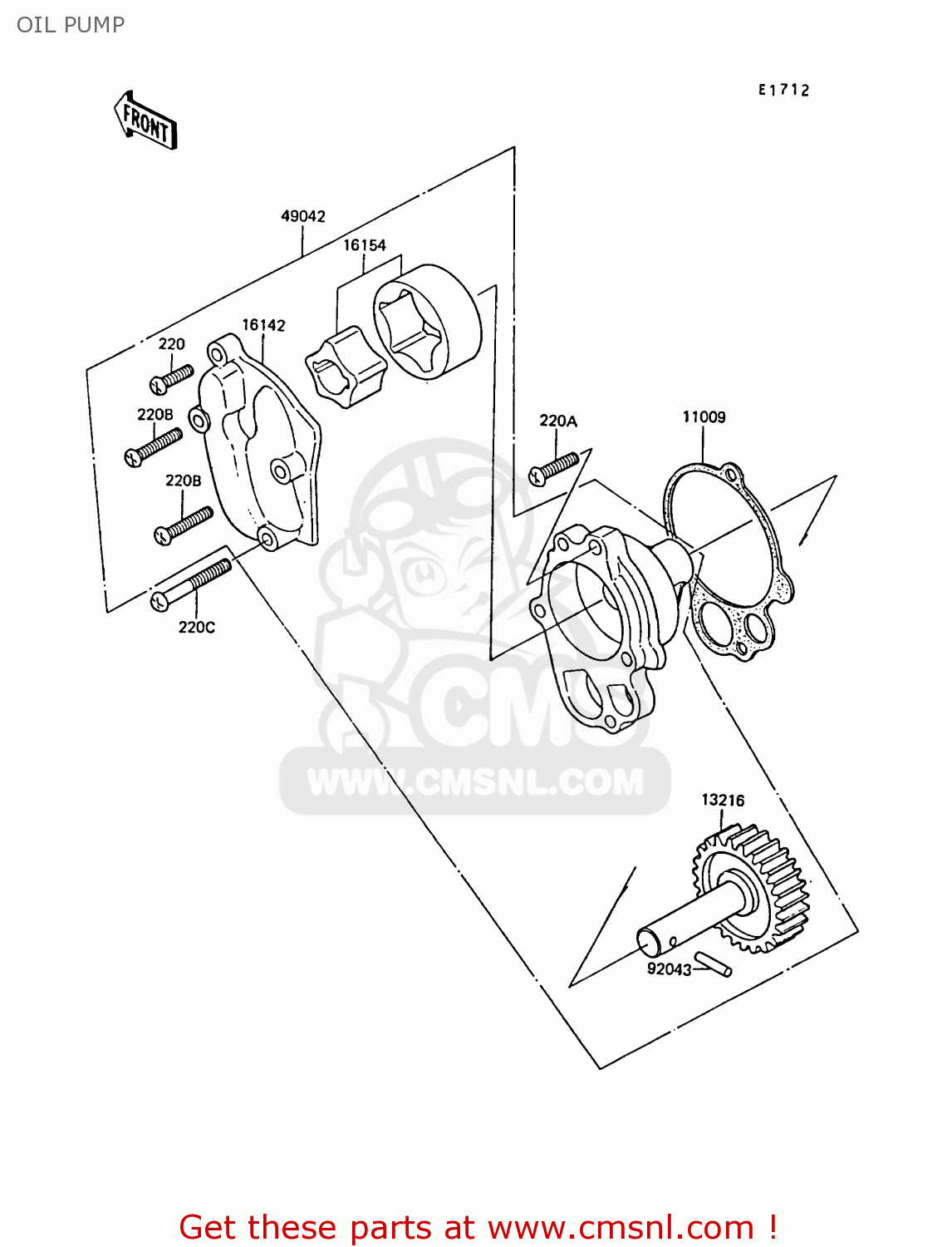 OIL PUMP ZG1300A5 Z1300 1989 NORWAY FG