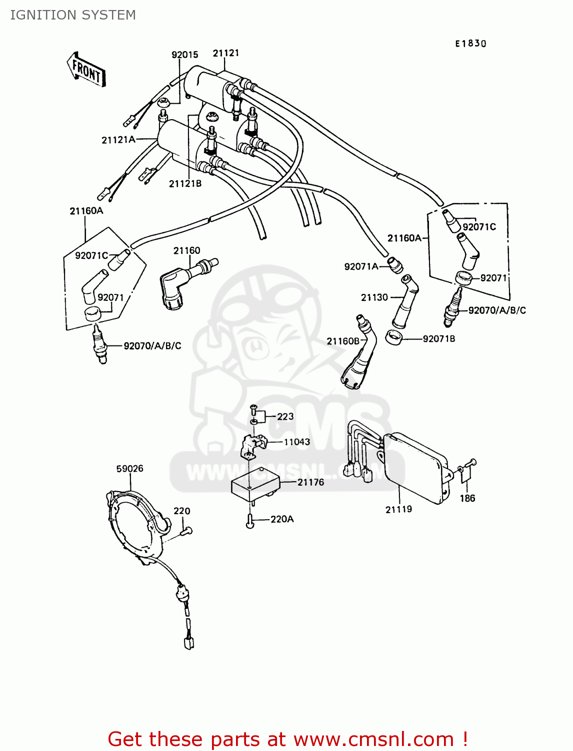 IGNITION SYSTEM ZG1300A5 Z1300 1989 NORWAY FG
