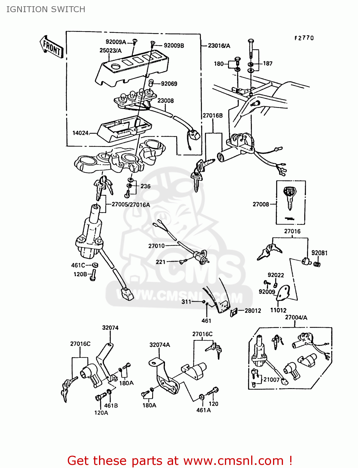 IGNITION SWITCH ZG1300A5 Z1300 1989 NORWAY FG