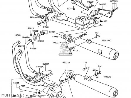 MUFFLER(S) - ZG1300A5 Z1300 1989 NORWAY FG
