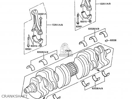 CRANKSHAFT - ZG1300A5 Z1300 1989 NORWAY FG