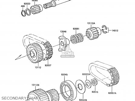 SECONDARY SHAFT - ZG1300A5 Z1300 1989 NORWAY FG