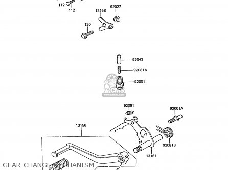 GEAR CHANGE MECHANISM - ZG1300A5 Z1300 1989 NORWAY FG