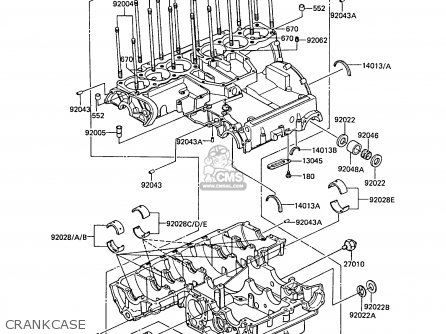 CRANKCASE - ZG1300A5 Z1300 1989 NORWAY FG